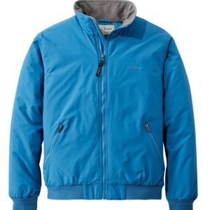 Ll Bean Blue Fleece Lined Windbreaker 